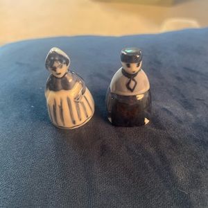 Delft Blue ceramic Holland man and woman decor.